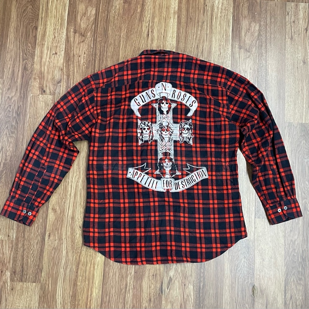 Vintage Guns N’ Roses Appetite For Destruction Flannel Shirt Men’s M